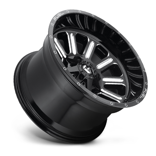 Aluminum Wheels 17X9 Hardline D620 8 On 170 Gloss Black Milled 125.1 Bore 1 Offset Fuel Off Road Wheels