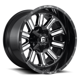 Aluminum Wheels 18X9 Hardline D620 5 On 139.7/5 On 150 Gloss Black/Milled 110.2 Bore 20 Offset Fuel Off Road Wheels