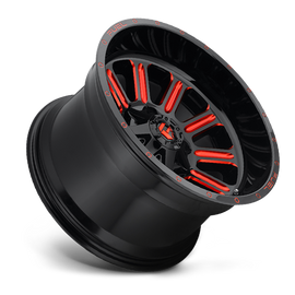 Aluminum Wheels 20X12 Hardline D621 8 On 170 Gloss Black/Candy Red 125.1 Bore -44 Offset Fuel Off Road Wheels