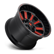 Load image into Gallery viewer, Aluminum Wheels 22X12 Hardline D621 8 On 170 Gloss Black/Candy Red 125.1 Bore -44 Offset Fuel Off Road Wheels
