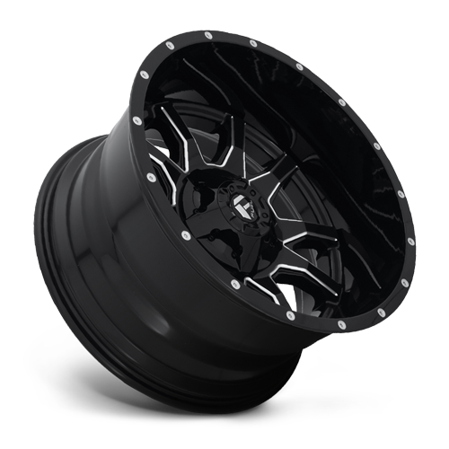 Aluminum Wheels 20X10 Vandal D627 5 On 114.3/5 On 127 Gloss Black/Milled 78.1 Bore -18 Offset 2.22 Lip Fuel Off Road Wheels