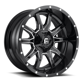 Aluminum Wheels 20X10 Vandal D627 5 On 139.7/5 On 150 Gloss Black Milled 110.1 Bore -18 Offset Fuel Off Road Wheels