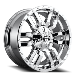 Aluminum Wheels 20X10 Sledge D631 8 On 180 Chrome Plated 124.2 Bore -18 Offset Fuel Off Road Wheels