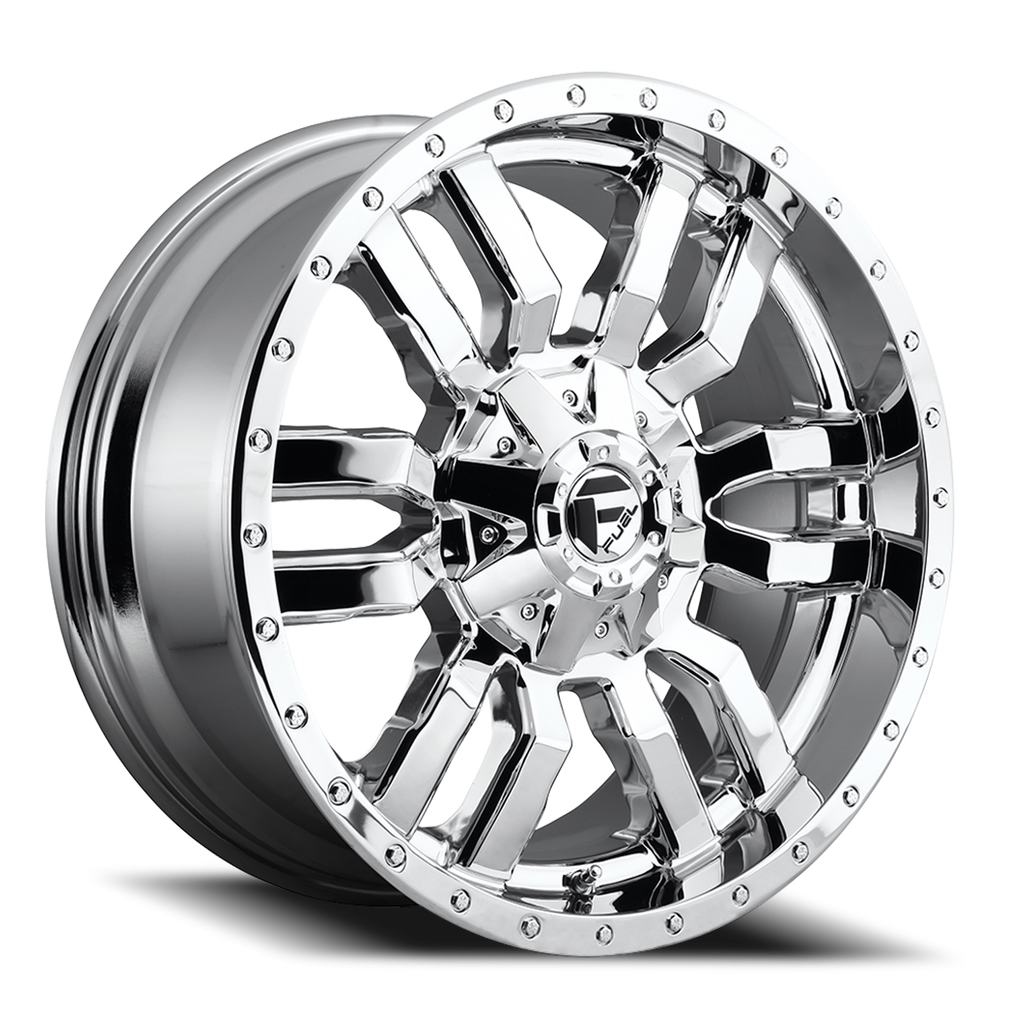 Aluminum Wheels 20X9 Sledge D631 8 On 170 Chrome Plated 125.1 Bore 1 Offset Fuel Off Road Wheels
