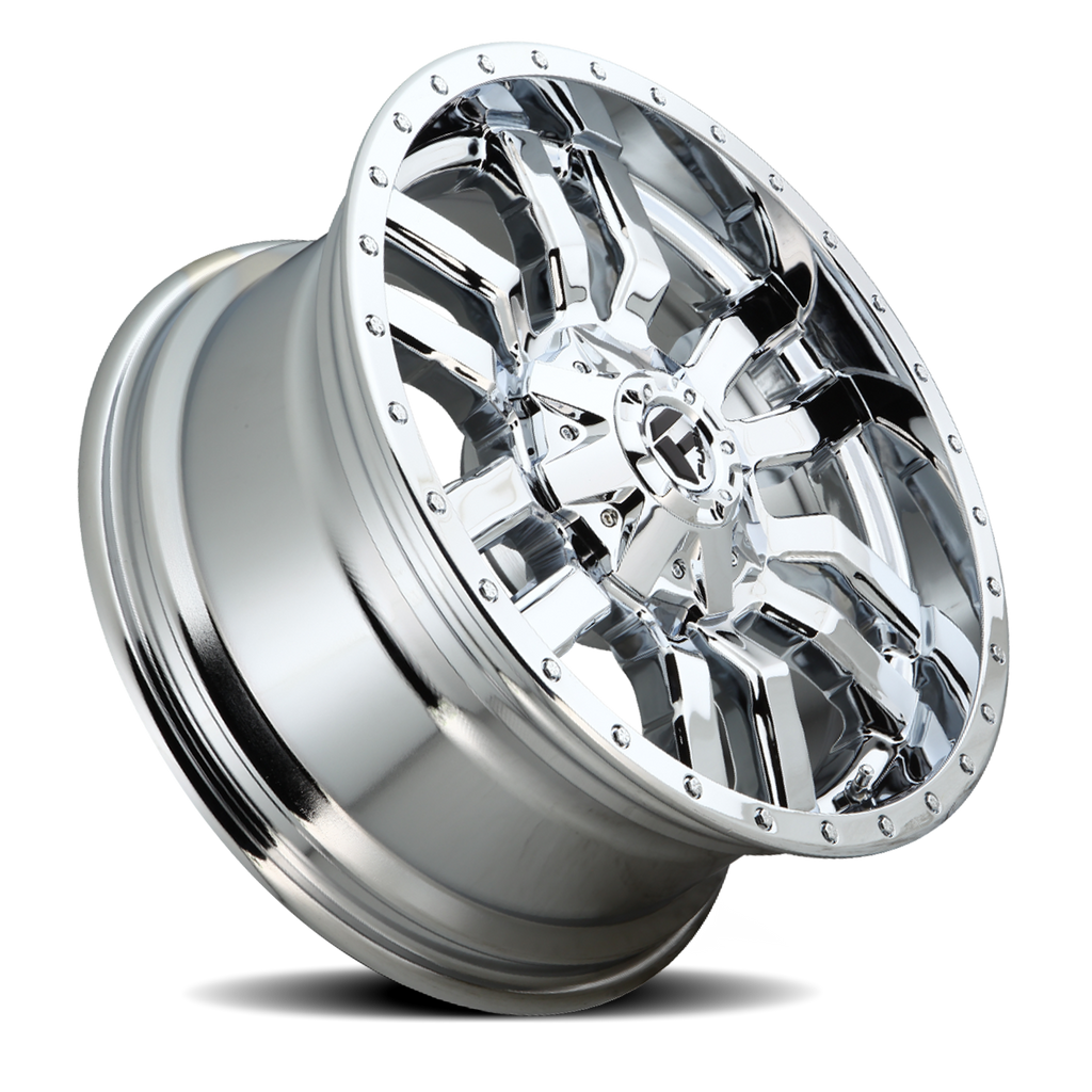 Aluminum Wheels 20X9 Sledge D631 8 On 170 Chrome Plated 125.1 Bore 1 Offset Fuel Off Road Wheels