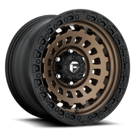 Aluminum Wheels 17X9 Zephyr D634 6 On 139.7 Matte Bronze W/Black Bead Ring 106.1 Bore -12 Offset Fuel Off Road Wheels