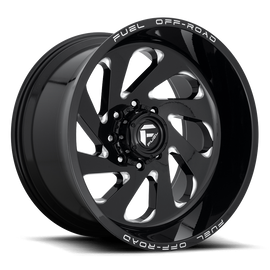 Aluminum Wheels 20X10 Vortex D637 8 On 170 Gloss Black Milled 125.1 Bore -18 Offset Fuel Off Road Wheels