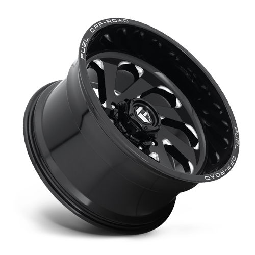 Aluminum Wheels 22X12 Vortex D637 8 On 180 Gloss Black Milled 124.3 Bore -44 Offset Fuel Off Road Wheels