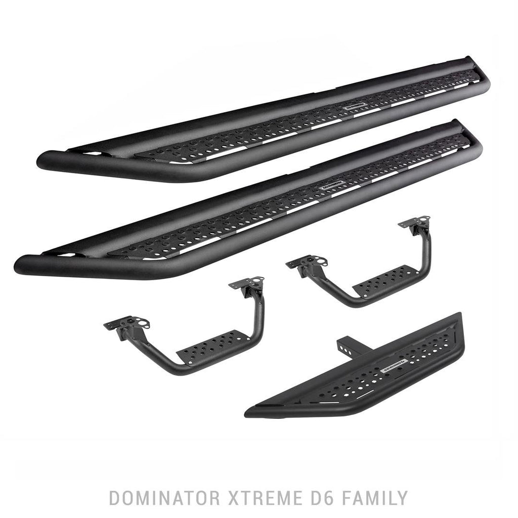 Go Rhino D64029T 6" wide strong steel side steps doubles as a slider to protect rocker panel