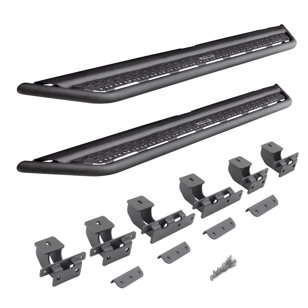 Go Rhino D64030T 6" wide strong steel side steps doubles as a slider to protect rocker panel