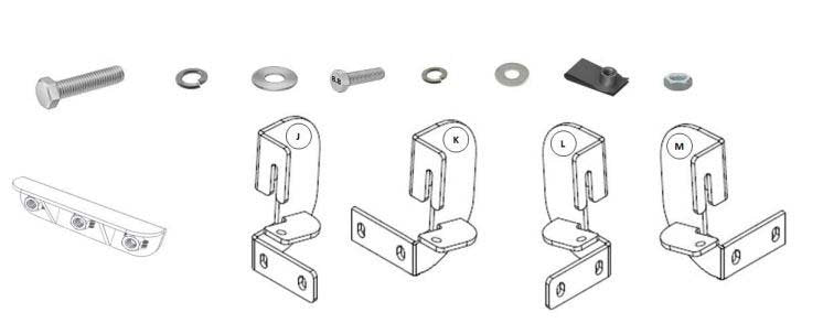 Go Rhino D64043TK Dominator Xtreme D1 D2 D6 DSS DT Side Steps - MOUNTING BRACKETS ONLY
