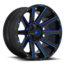 Load image into Gallery viewer, Aluminum Wheels 20X10 Contra D644 8 On 165.1 Gloss Blue Milled 125.2 Bore -18 Offset Multi Spoke Fuel Off Road Wheels