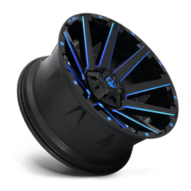 Aluminum Wheels 20X10 Contra D644 8 On 165.1 Gloss Blue Milled 125.2 Bore -18 Offset Multi Spoke Fuel Off Road Wheels
