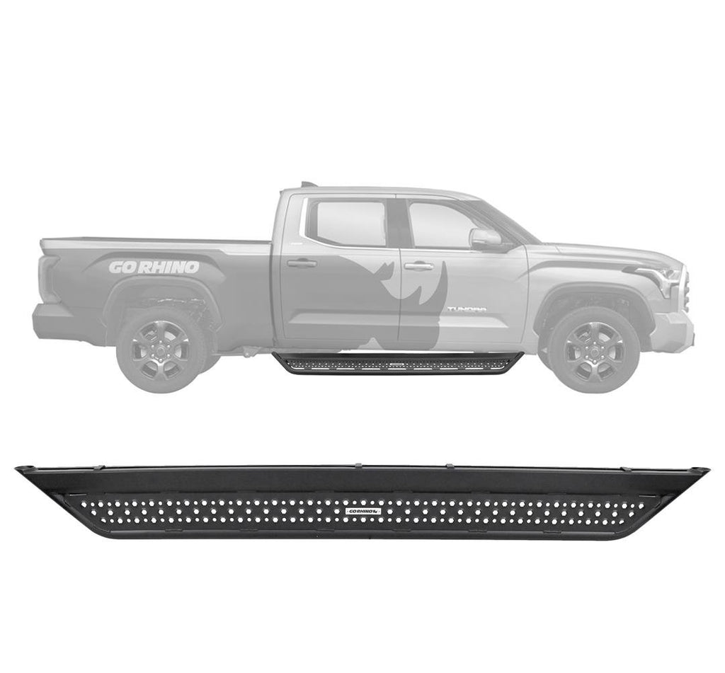 Go Rhino D64439T 6" wide strong steel side steps doubles as a slider to protect rocker panel