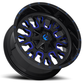 Aluminum Wheels 18X9 Stroke D645 5 On 114.3/5 On 127 Gloss Blue/Milled 78.1 Bore -12 Offset Fuel Off Road Wheels