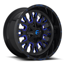 Load image into Gallery viewer, Aluminum Wheels 18X9 Stroke D645 8 On 165.1 Gloss Blue Milled 125.2 Bore 1 Offset Fuel Off Road Wheels