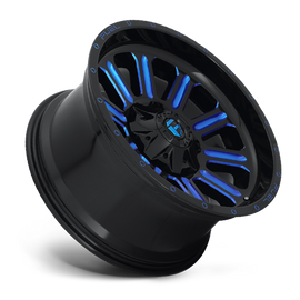Aluminum Wheels 20X9 Hardline D646 6 On 135/6 On 139.7 Gloss Black/Candy Blue 106.3 Bore 20 Offset Fuel Off Road Wheels