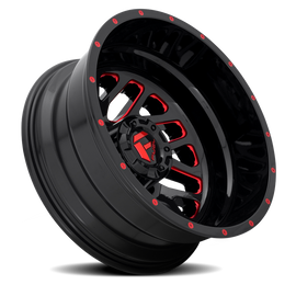 Dually Wheels 20X8.25 Triton Dually D656 8 On 200 Gloss Black Red Tinted Clear 142 Bore -201 Offset Mesh Spoke Outer Dually Fuel Off Road Wheels