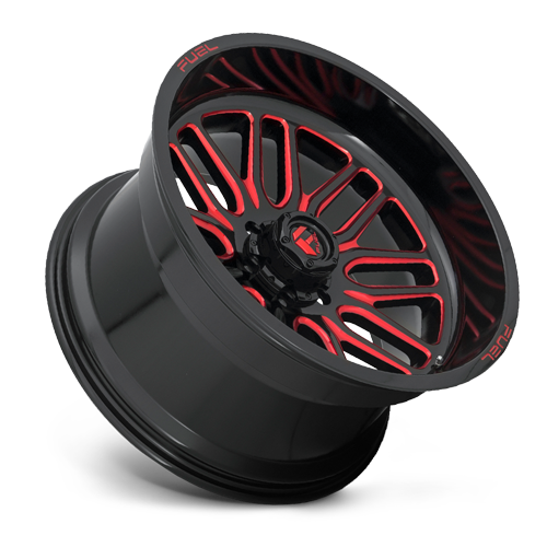 Aluminum Wheels 20X9 Ignite D663 6 On 139.7 Gloss Black Red Tinted Clear 106.1 Bore 1 Offset Fuel Off Road Wheels