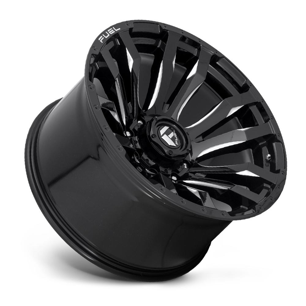 Aluminum Wheels 20X10 Blitz D673 8 On 180 Gloss Black Milled 124.2 Bore -18 Offset Multi Spoke Fuel Off Road Wheels