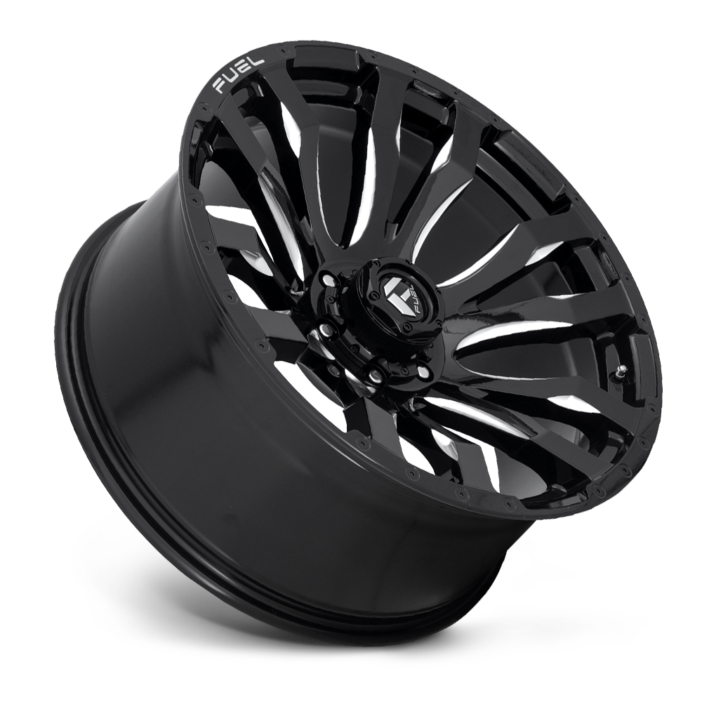 Aluminum Wheels 20X10 Blitz D673 5 On 127 Gloss Black Milled 71.5 Bore -18 Offset Multi Spoke Fuel Off Road Wheels