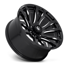 Aluminum Wheels 20X10 Blitz D673 5 On 139.7 Gloss Black Milled 78.1 Bore -18 Offset Multi Spoke Fuel Off Road Wheels