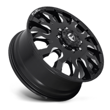 Load image into Gallery viewer, Dually Wheels 20X8.25 Blitz Dually D673 8 On 165.1 Gloss Black Milled 121.5 Bore 105 Offset Multi Spoke Front Dually Fuel Off Road Wheels