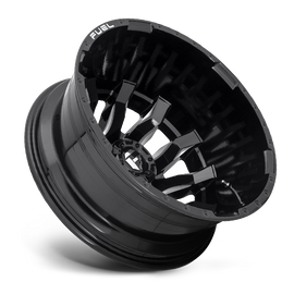 Dually Wheels 20X8.25 Blitz Dually D673 8 On 210 Gloss Black Milled 154.3 Bore -246 Offset Multi Spoke Outer Dually Fuel Off Road Wheels