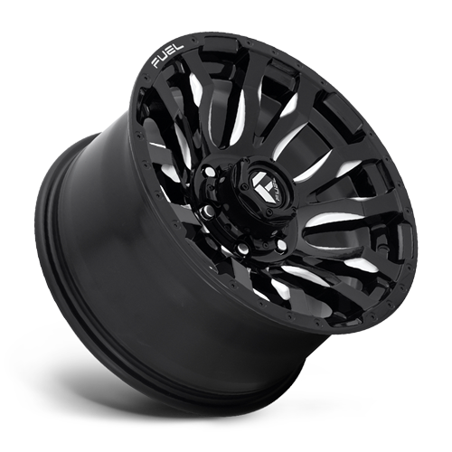 Aluminum Wheels 22X12 Blitz D673 6 On 135 Gloss Black Milled 87.1 Bore -44 Offset Multi Spoke Fuel Off Road Wheels
