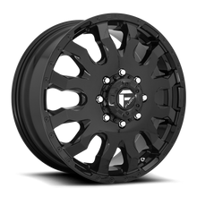 Load image into Gallery viewer, Dually Wheels 20X8.25 Blitz Dually D675 8 On 165.1 Gloss Black 121.5 Bore 105 Offset Multi Spoke Front Dually Fuel Off Road Wheels