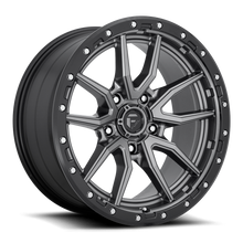 Load image into Gallery viewer, Aluminum Wheels 17X9 Rebel D680 5 On 127 Matte Gunmetal Gray Black Bead Ring 71.5 Bore -12 Offset Fuel Off Road Wheels