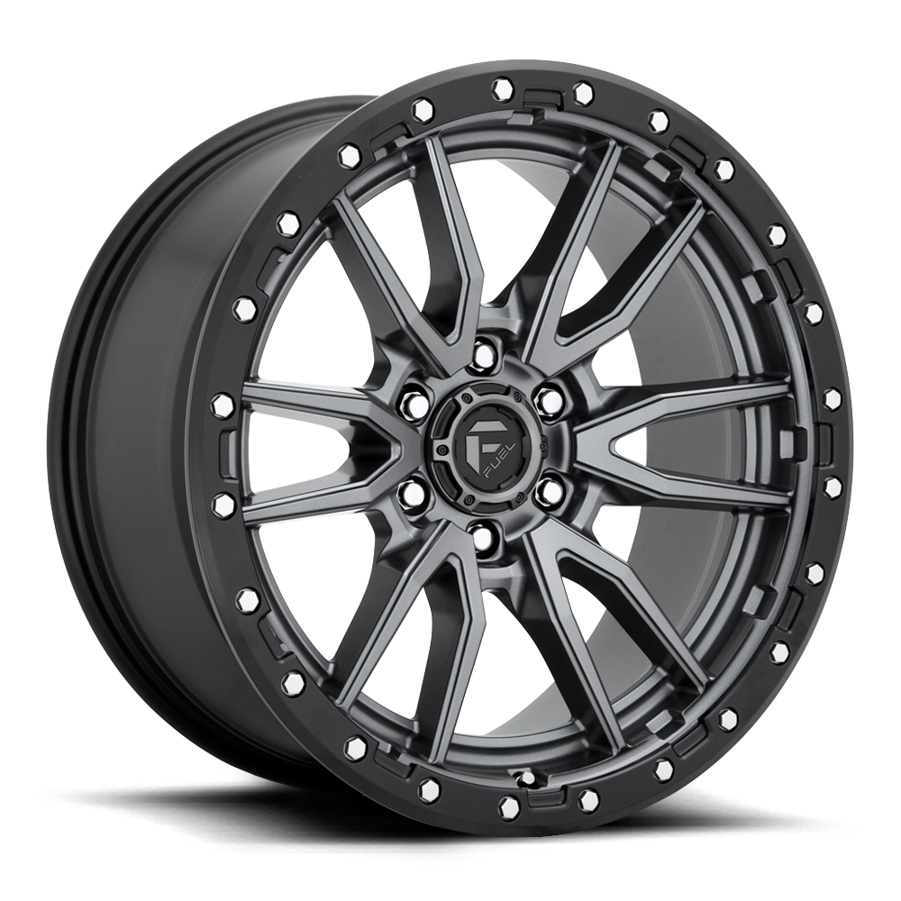 Aluminum Wheels 20X9 Rebel D680 6 On 135 Matte Gunmetal Gray Black Bead Ring 87.1 Bore 20 Offset Fuel Off Road Wheels
