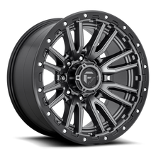 Load image into Gallery viewer, Aluminum Wheels 22X12 Rebel D680 8 On 170 Matte Gunmetal Gray Black Bead Ring 125.1 Bore -44 Offset Fuel Off Road Wheels