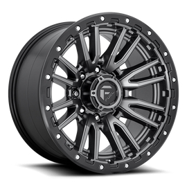 Aluminum Wheels 22X12 Rebel D680 8 On 170 Matte Gunmetal Gray Black Bead Ring 125.1 Bore -44 Offset Fuel Off Road Wheels