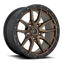 Load image into Gallery viewer, Aluminum Wheels 18X9 Rebel D681 5 On 127 Matte Bronze Black Bead Ring 71.5 Bore -12 Offset Fuel Off Road Wheels