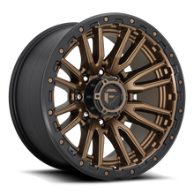 Load image into Gallery viewer, Aluminum Wheels 20X9 Rebel D681 8 On 180 Matte Bronze Black Bead Ring 124.3 Bore 1 Offset Fuel Off Road Wheels