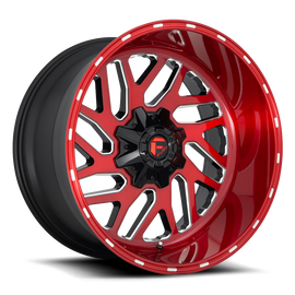 Aluminum Wheels 20X10 Triton D691 6 On 135/6 On 139.7 Candy Red Milled 106.1 Bore -19 Offset Mesh Spoke Fuel Off Road Wheels