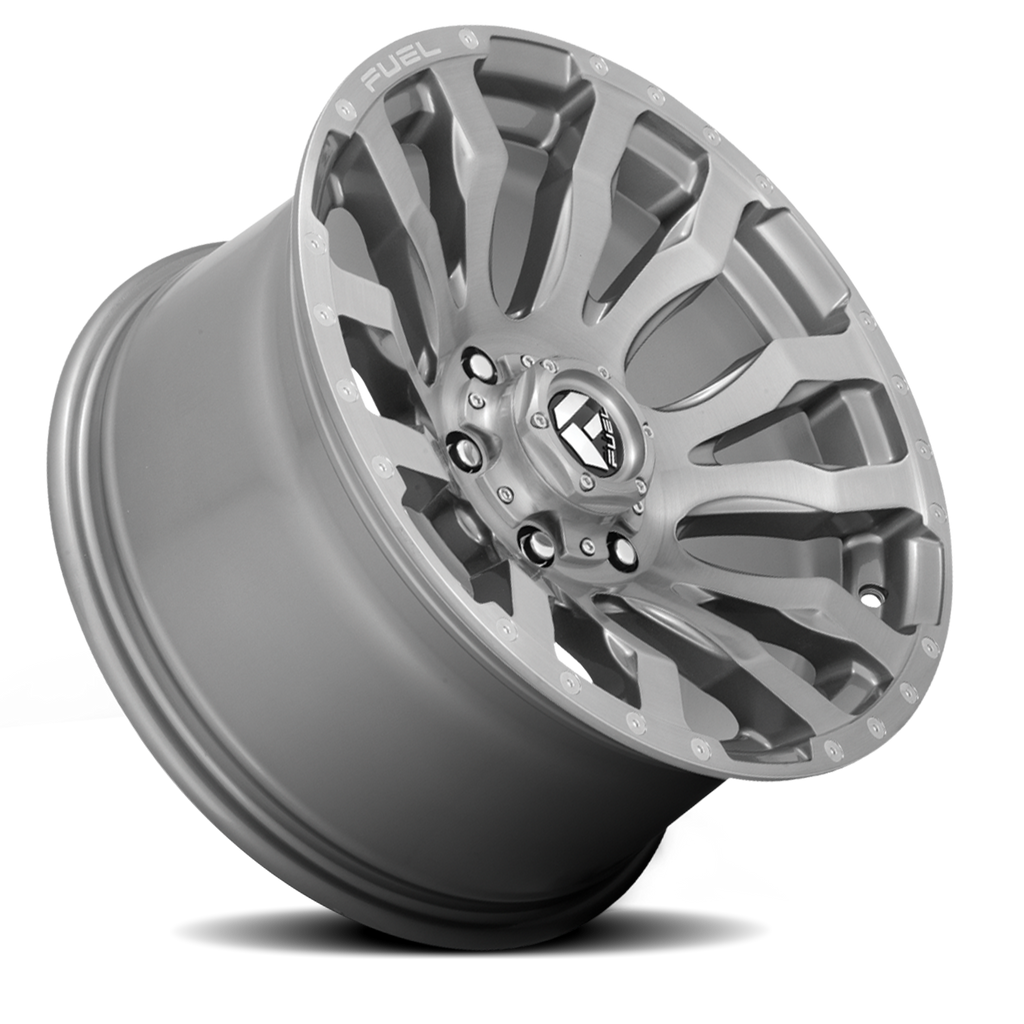 Aluminum Wheels 20X10 Blitz D693 5 On 127 Brushed Gunmetal Gray Tinted Clear 71.5 Bore -18 Offset Multi Spoke Fuel Off Road Wheels