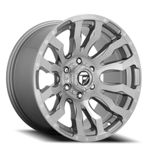 Load image into Gallery viewer, Aluminum Wheels 20X8.25 Blitz D693 8 On 165.1 Brushed Gunmetal Gray Tinted Clear 121.5 Bore -265 Offset Multi Spoke Fuel Off Road Wheels