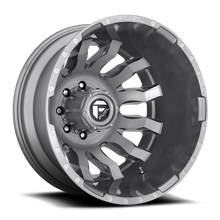 Load image into Gallery viewer, Dually Wheels 20X8.25 Blitz Dually D693 8 On 200 Brushed Gunmetal Gray Tinted Clear 142 Bore -227 Offset Multi Spoke Outer Dually Fuel Off Road Wheels