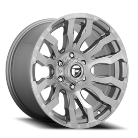 Aluminum Wheels 20X9 Blitz D693 5 On 150 Brushed Gunmetal Gray Tinted Clear 110.1 Bore 20 Offset Multi Spoke Fuel Off Road Wheels