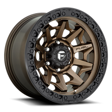 Load image into Gallery viewer, Aluminum Wheels 17X9 Covert D696 8 On 165.1 Matte Bronze Black Bead Ring 125.22 Bore 1 Offset Multi Spoke Fuel Off Road Wheels
