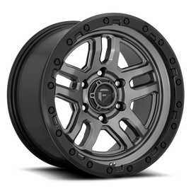 Aluminum Wheels 18X9 AMMO D701 5 On 127 Matte Gunmetal Gray W/Black Bead Ring 71.5 Bore 1 Offset 5 Spoke Fuel Off Road Wheels