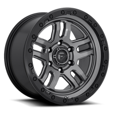 Load image into Gallery viewer, Aluminum Wheels 18X9 AMMO D701 6 On 139.7 Matte Gunmetal Gray W/Black Bead Ring 106.1 Bore 20 Offset 5 Spoke Fuel Off Road Wheels