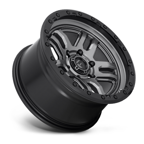 Aluminum Wheels 20X9 AMMO D701 6 On 139.7 Matte Gunmetal Gray W/Black Bead Ring 106.1 Bore 20 Offset 5 Spoke Fuel Off Road Wheels
