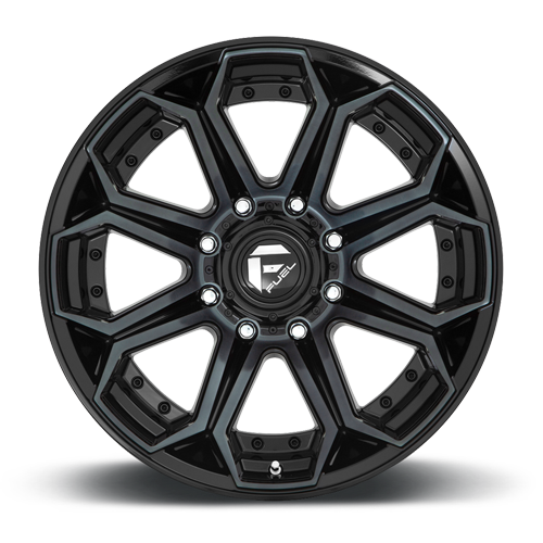Aluminum Wheels 18X9 Siege D704 8 On 180 Gloss Black Machined Double Dark Tint 124.3 Bore -12 Offset Fuel Off Road Wheels