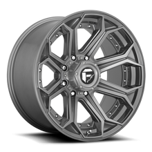 Load image into Gallery viewer, Aluminum Wheels 18X9 Siege D705 8 On 170 Brushed Gunmetal Gray Tinted Clear 125.1 Bore 1 Offset Fuel Off Road Wheels