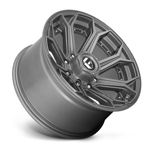 Aluminum Wheels 18X9 Siege D705 8 On 170 Brushed Gunmetal Gray Tinted Clear 125.1 Bore 1 Offset Fuel Off Road Wheels