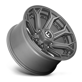 Aluminum Wheels 20X10 Siege D705 8 On 170 Brushed Gunmetal Gray Tinted Clear 125.1 Bore -18 Offset Fuel Off Road Wheels