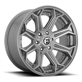 Aluminum Wheels 22X10 Siege D705 6 On 139.7 Brushed Gunmetal Gray Tinted Clear 106.1 Bore -18 Offset Fuel Off Road Wheels